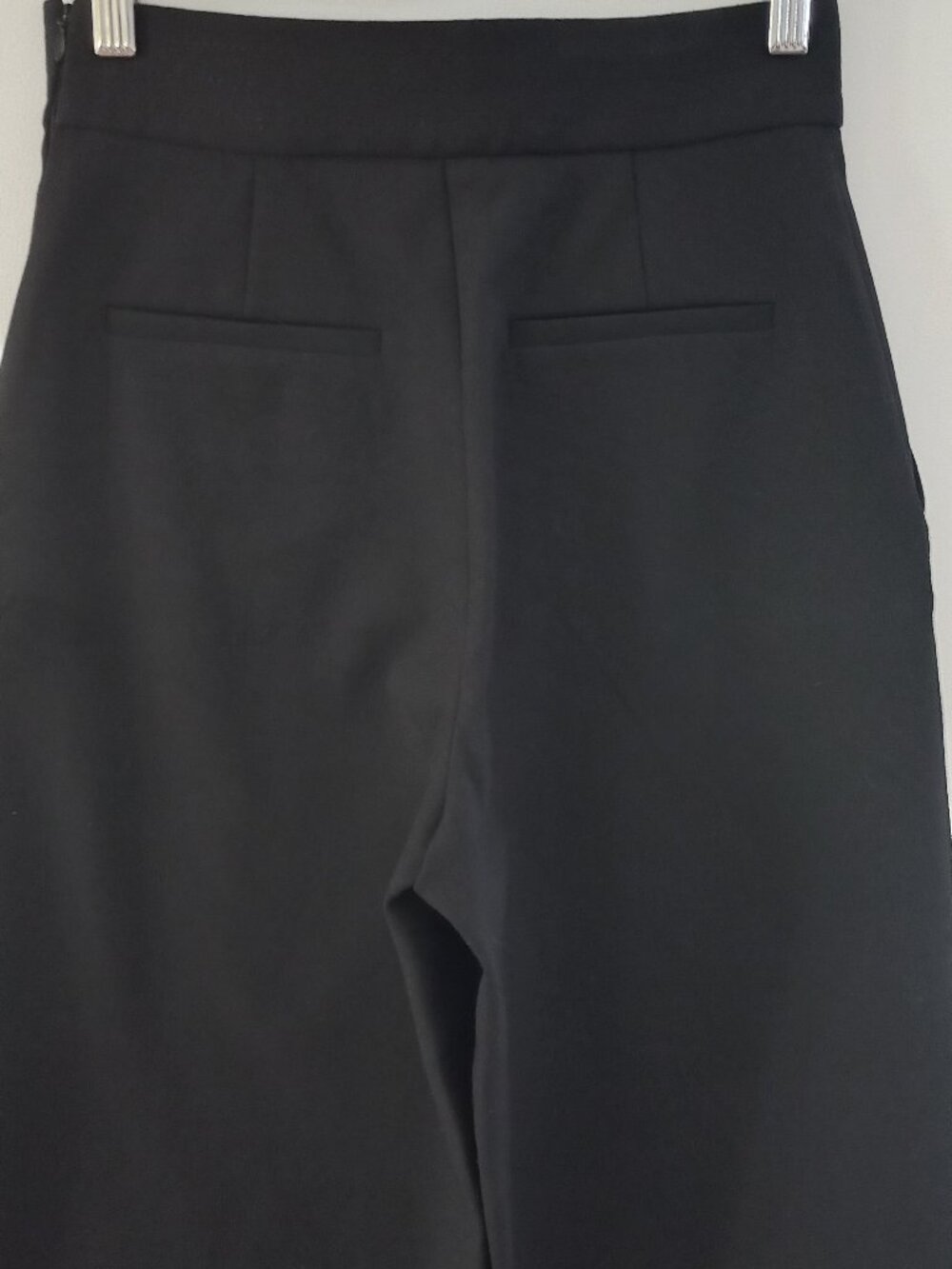 RED VALENTINO black high waist wide leg dress pants with gold belt buckle - Picture 9 of 13